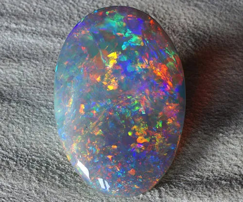 Super Ultra Gem Black Opal LIGHTNING RIDGE 7.55 CTS FULL SOLID OPAL DOUBLE SIDED