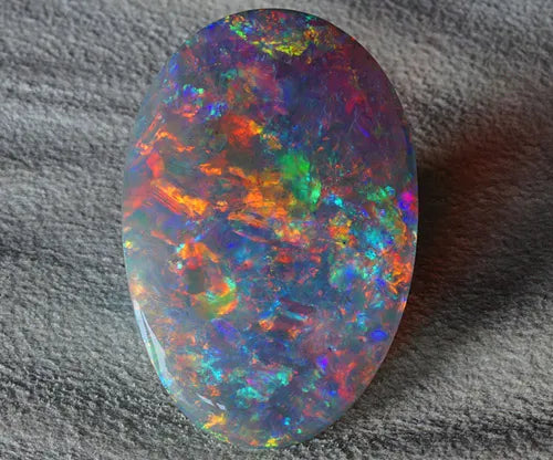 Super Ultra Gem Black Opal LIGHTNING RIDGE 7.55 CTS FULL SOLID OPAL DOUBLE SIDED
